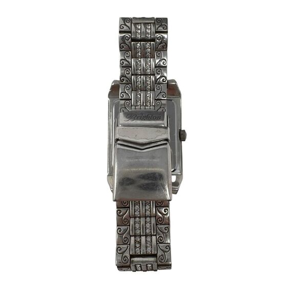 Brighton Diamond Bar Watch Women 29mm White Dial Silver Plated main image 4